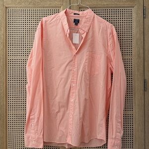 J Crew Flex Washed Slim Gingham shirt - orange